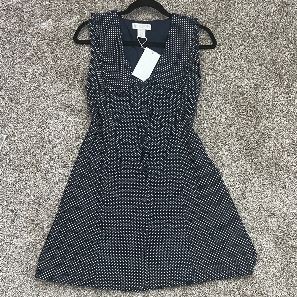Caroline Constas Sleeveless Polka Dot Dress